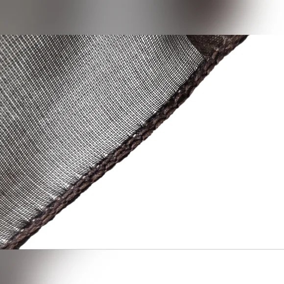 Versace Brown  and Gold Logo Silk Scarf 39"×40" - Picture 4 of 4